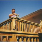 Wooden Deck Refinishing & Restoration sanding railings deck refinishing 140x140 Wooden Deck Refinishing & Restoration